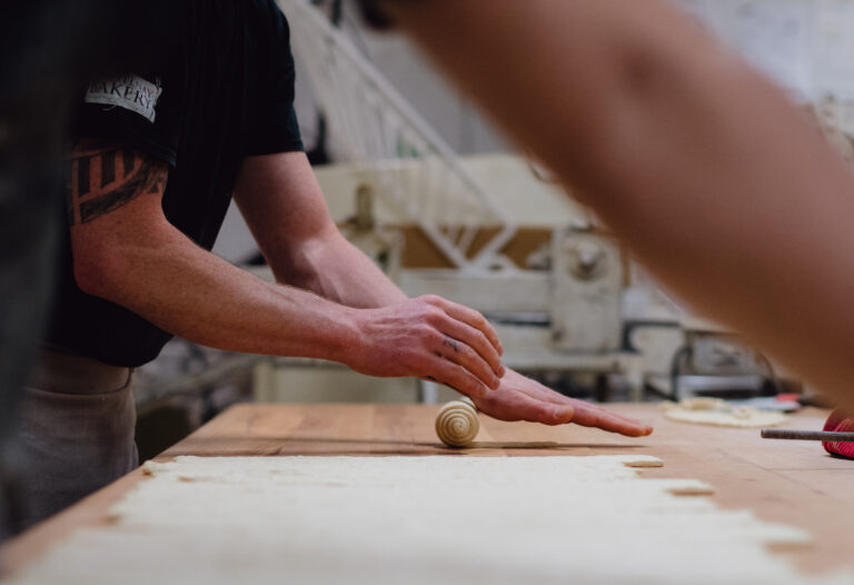 KootenayBakery rolling dough
